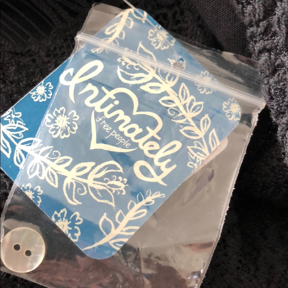 Free People Lace Daydream Bodycon Slip Dress Black - Picture 6 of 6